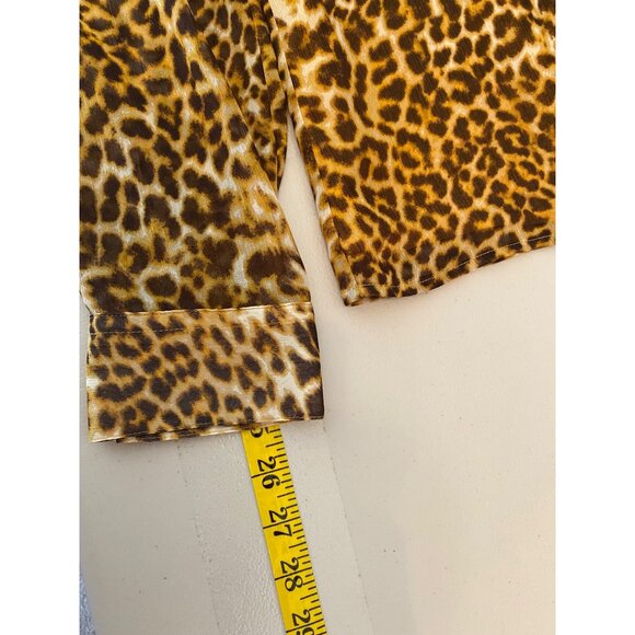 Evan-Picone Womens Leopard Print Button-Up Blouse Size 12 - Picture 9 of 9